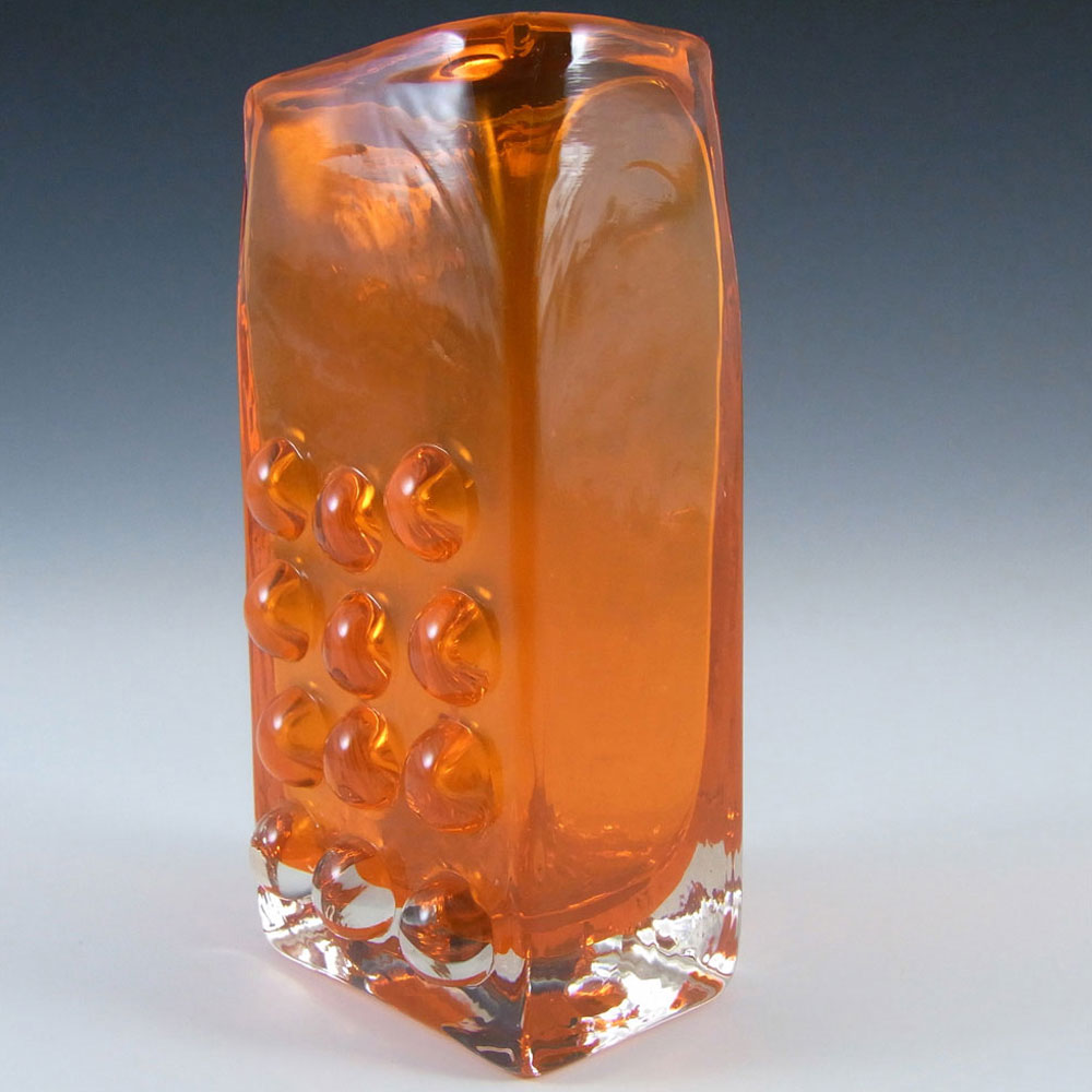 Whitefriars #9670 Baxter Tangerine Glass Mobile Phone Vase - Click Image to Close