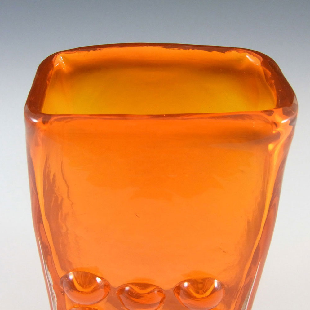 Whitefriars #9670 Baxter Tangerine Glass Mobile Phone Vase - Click Image to Close
