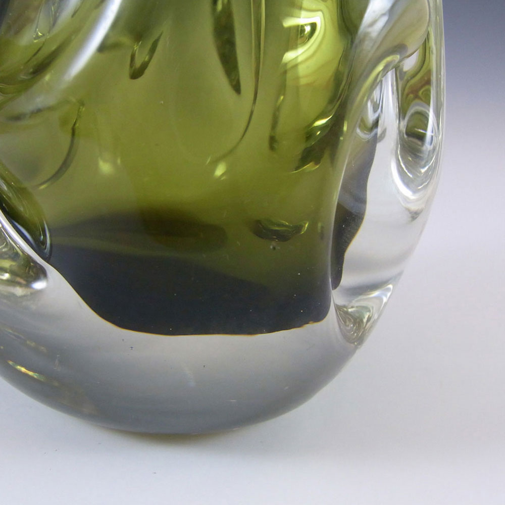 (image for) Whitefriars #9844 Ray Annenberg Sage Green Glass Knobbly Vase - Click Image to Close