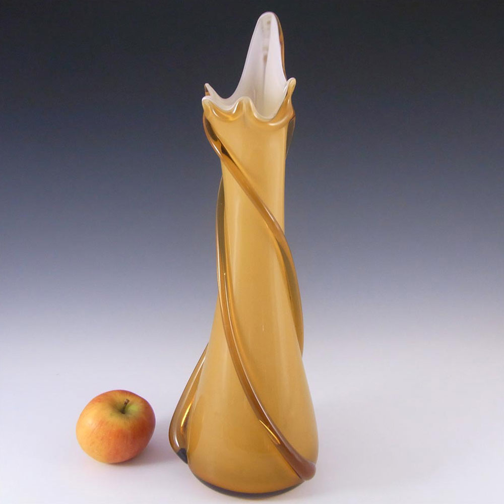 Cristalleria Fratelli Betti/Alrose Italian Empoli Glass Vase - Click Image to Close