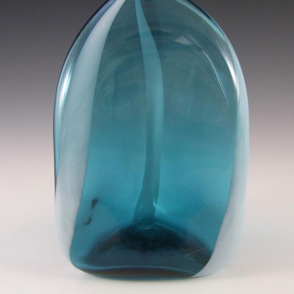 Cristalleria Artistica Toscana / Alrose Empoli Blue & White Glass Bottle - Click Image to Close