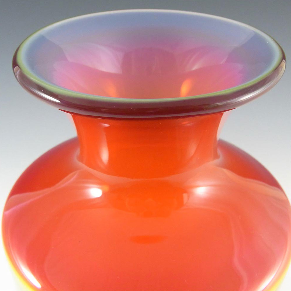 (image for) Sudety Polish Orange & Yellow Glass Vase by Zbigniew Horbowy - Click Image to Close
