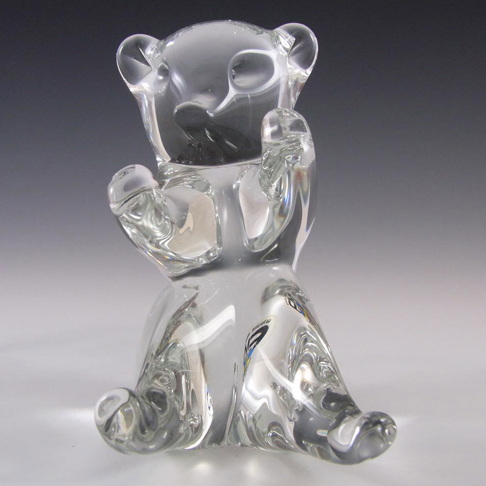 (image for) SIGNED FM Konstglas/Ronneby Swedish Glass Bear - Label - Click Image to Close