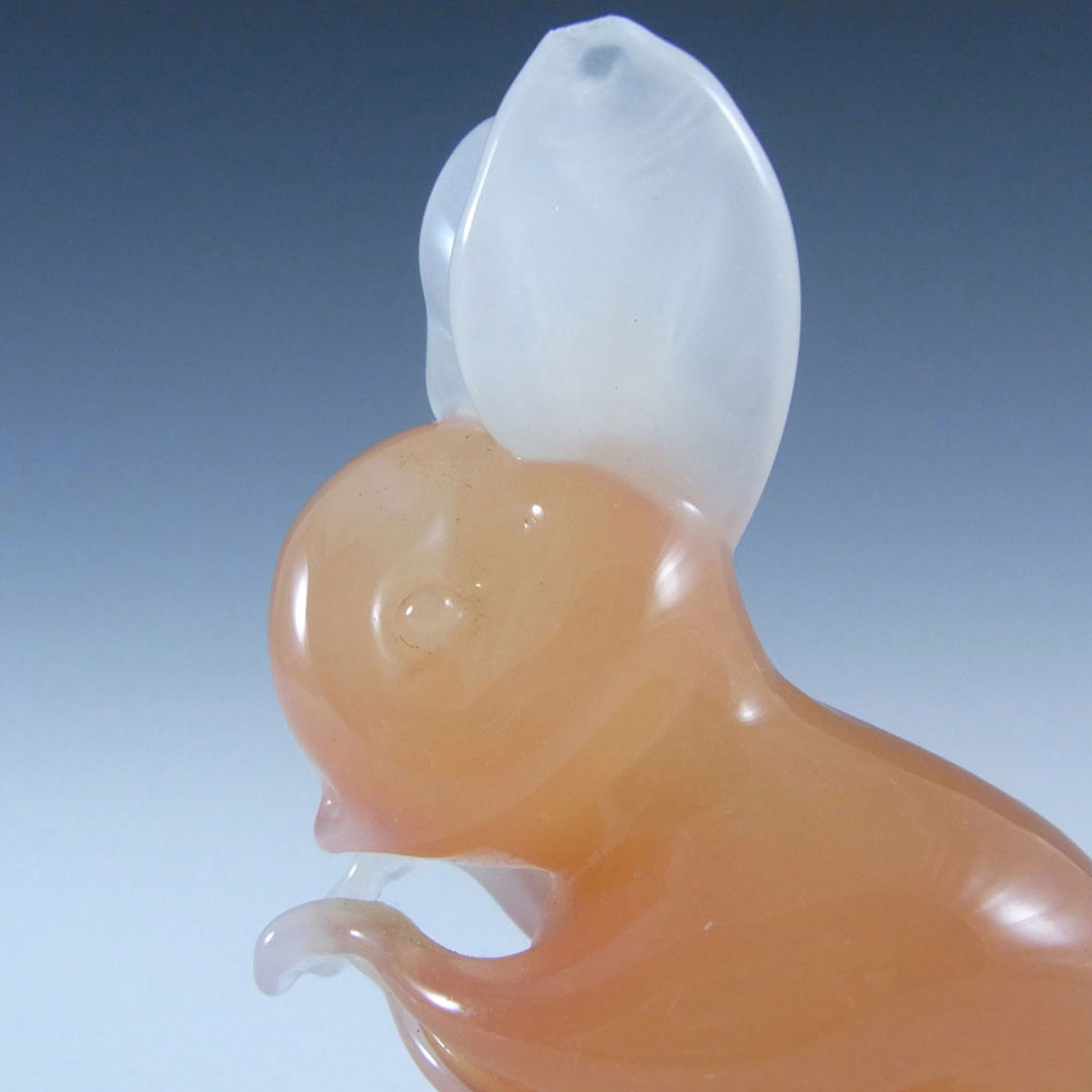 Archimede Seguso Alabastro Glass Rabbit Sculpture - Label - Click Image to Close