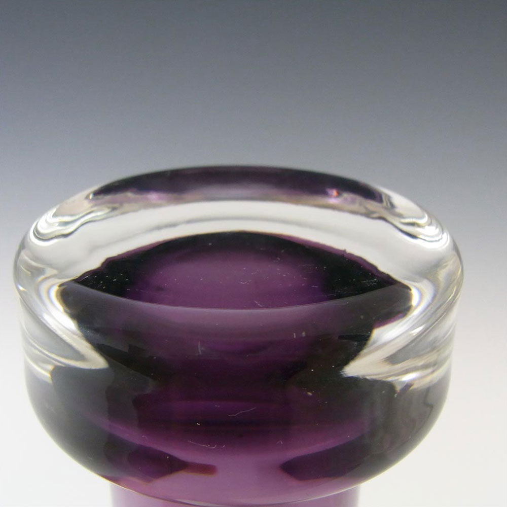 Alfred Taube German Purple Cased Glass Vase - Click Image to Close