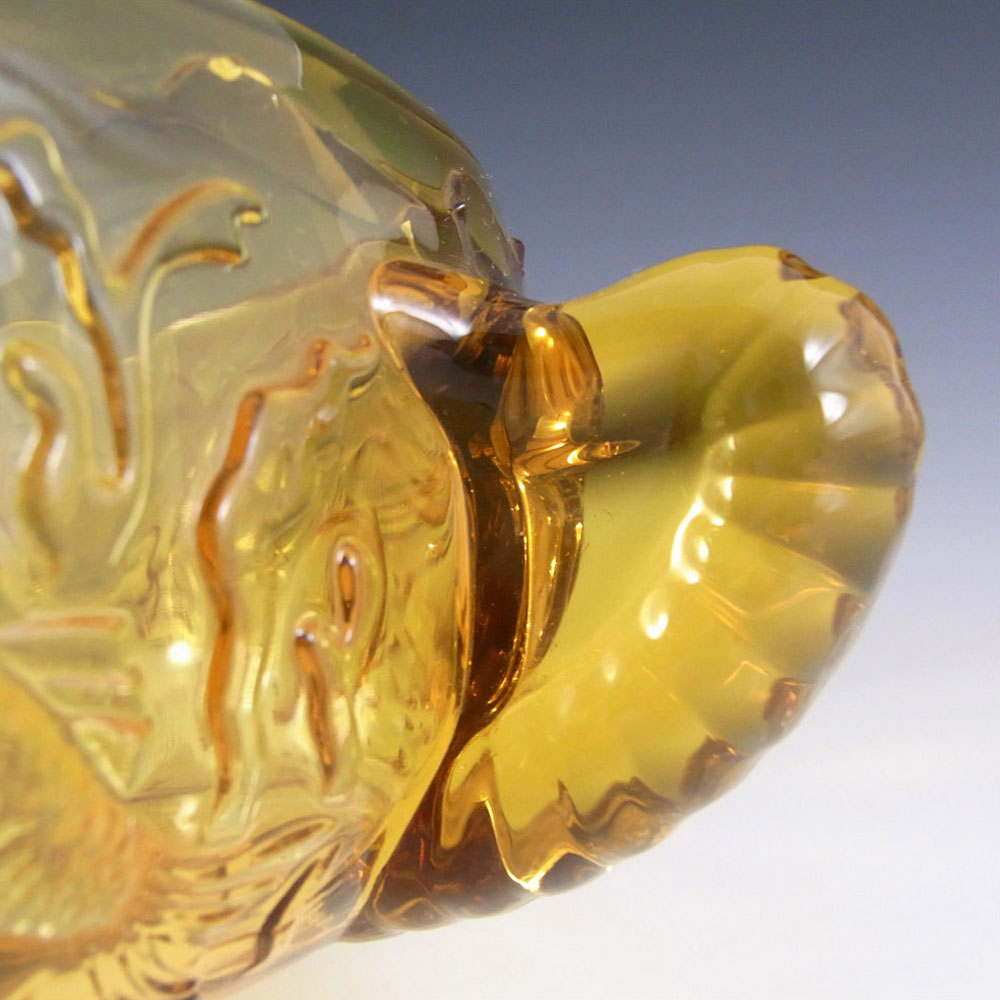 (image for) Bagley #3000 Art Deco Amber Glass 'Marine' Bowl - Click Image to Close