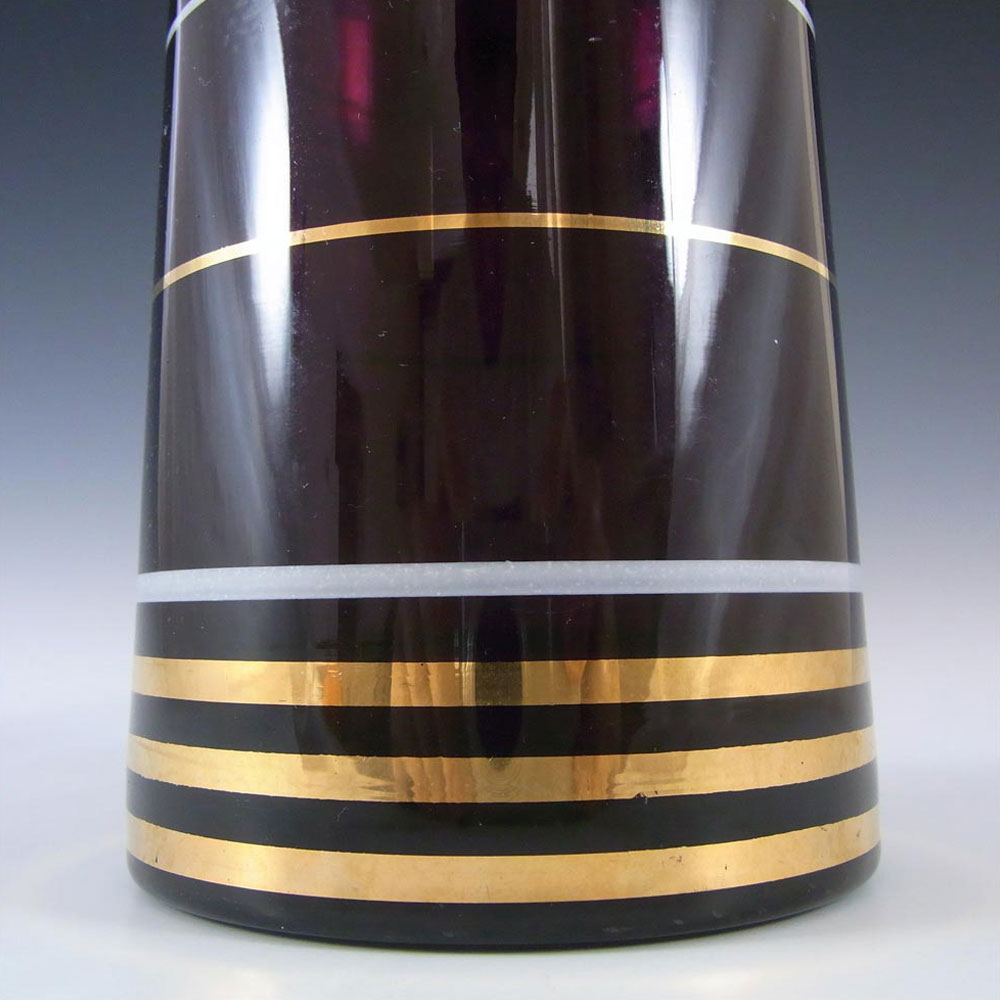 (image for) Borske Sklo 1950's Purple Glass Cylindrical Vase - Click Image to Close
