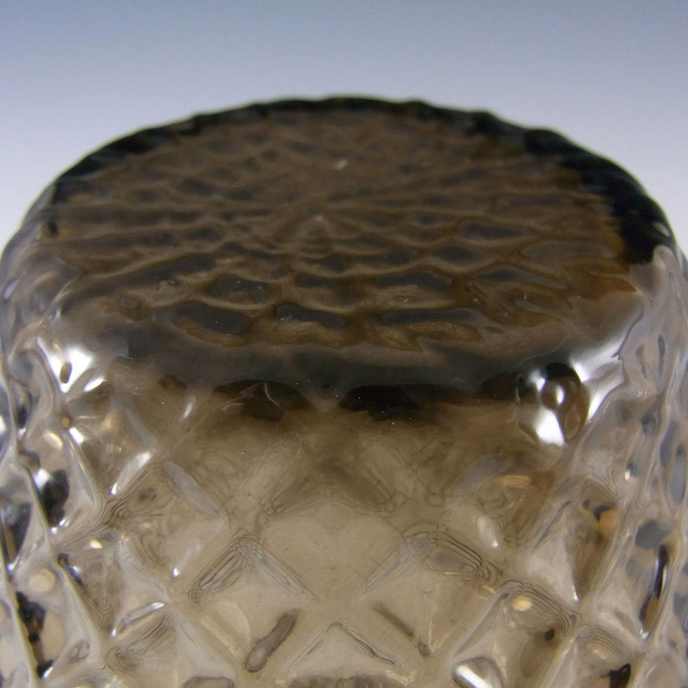 (image for) Borske Sklo 1950's Smoky Bohemian Glass Optical Vase - Click Image to Close