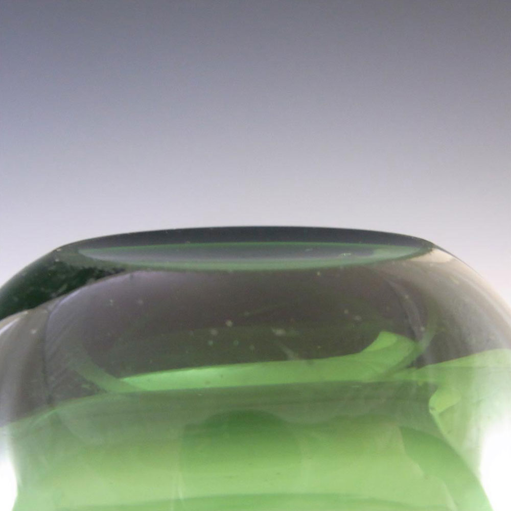 (image for) Gullaskruf Swedish Green Glass Lobed Bowl by Hugo Gehlin - Click Image to Close