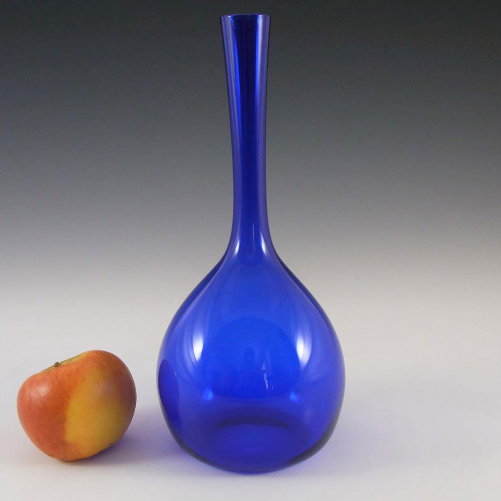 (image for) Elme Swedish/Scandinavian Blue Uncased Glass 9.5" Vase - Click Image to Close