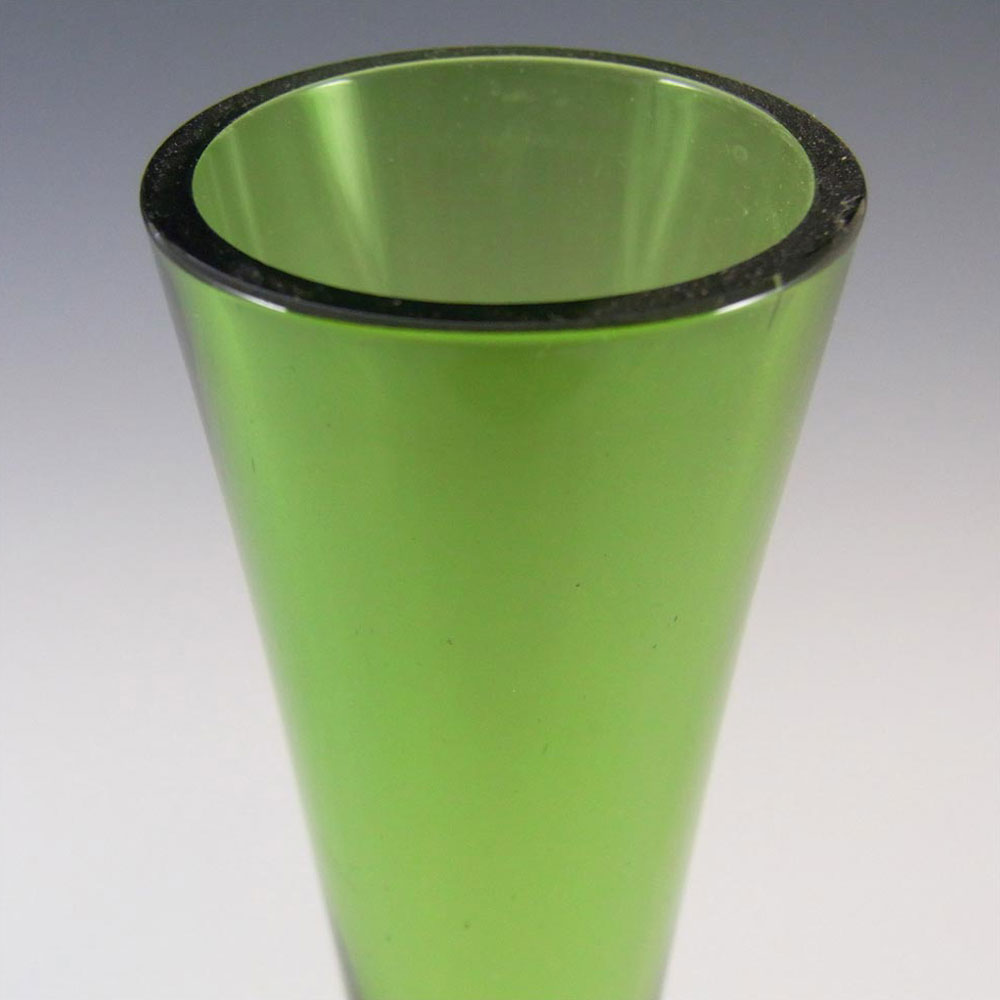 (image for) Elme 1970's Scandinavian Green Glass 'Melon-Form' Vase - Click Image to Close