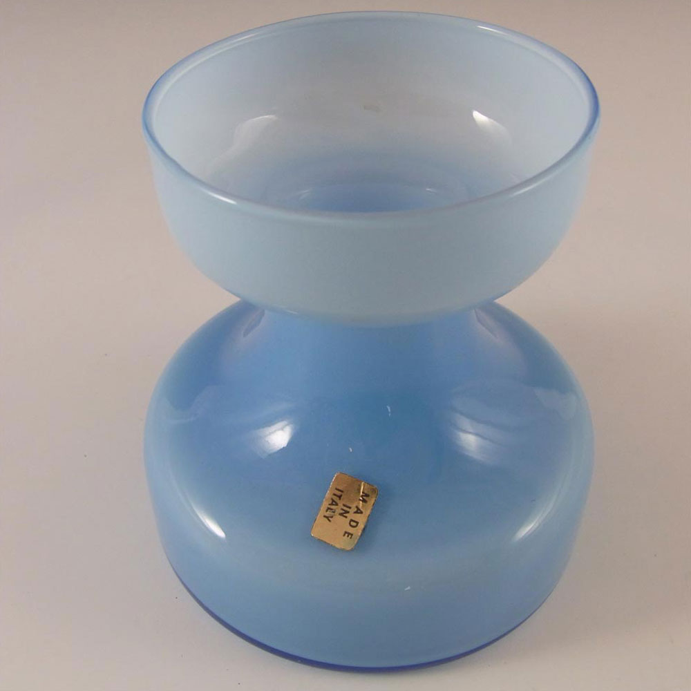 (image for) Empoli Italian Blue Cased Glass Vase - Labelled - Click Image to Close