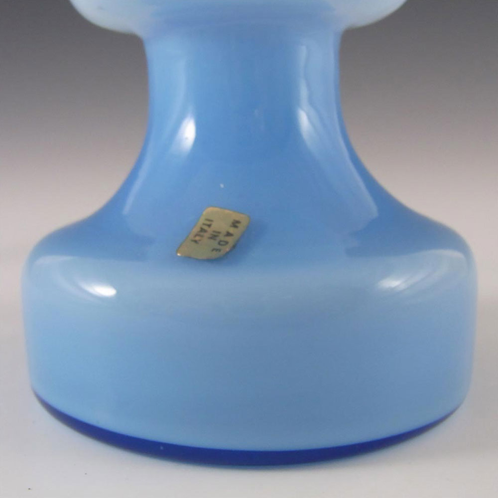 (image for) Empoli Italian Blue Cased Glass Vase - Labelled - Click Image to Close
