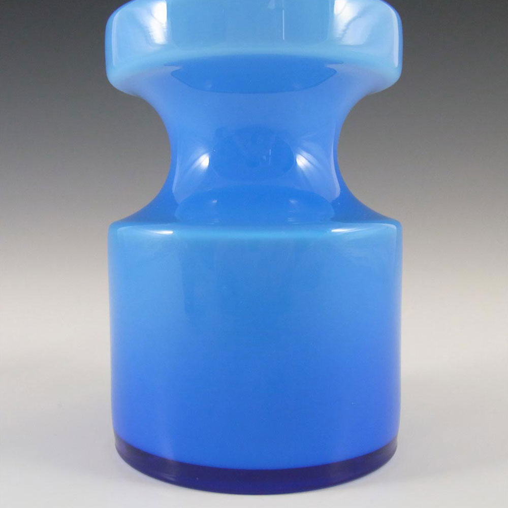 Alsterfors #S5014 Per Ström Blue Hooped Cased Glass Vase - Click Image to Close
