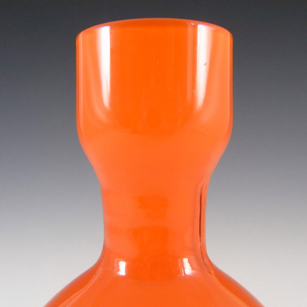 (image for) Elme 1970's Swedish/Scandinavian Orange Cased Glass Vase - Click Image to Close