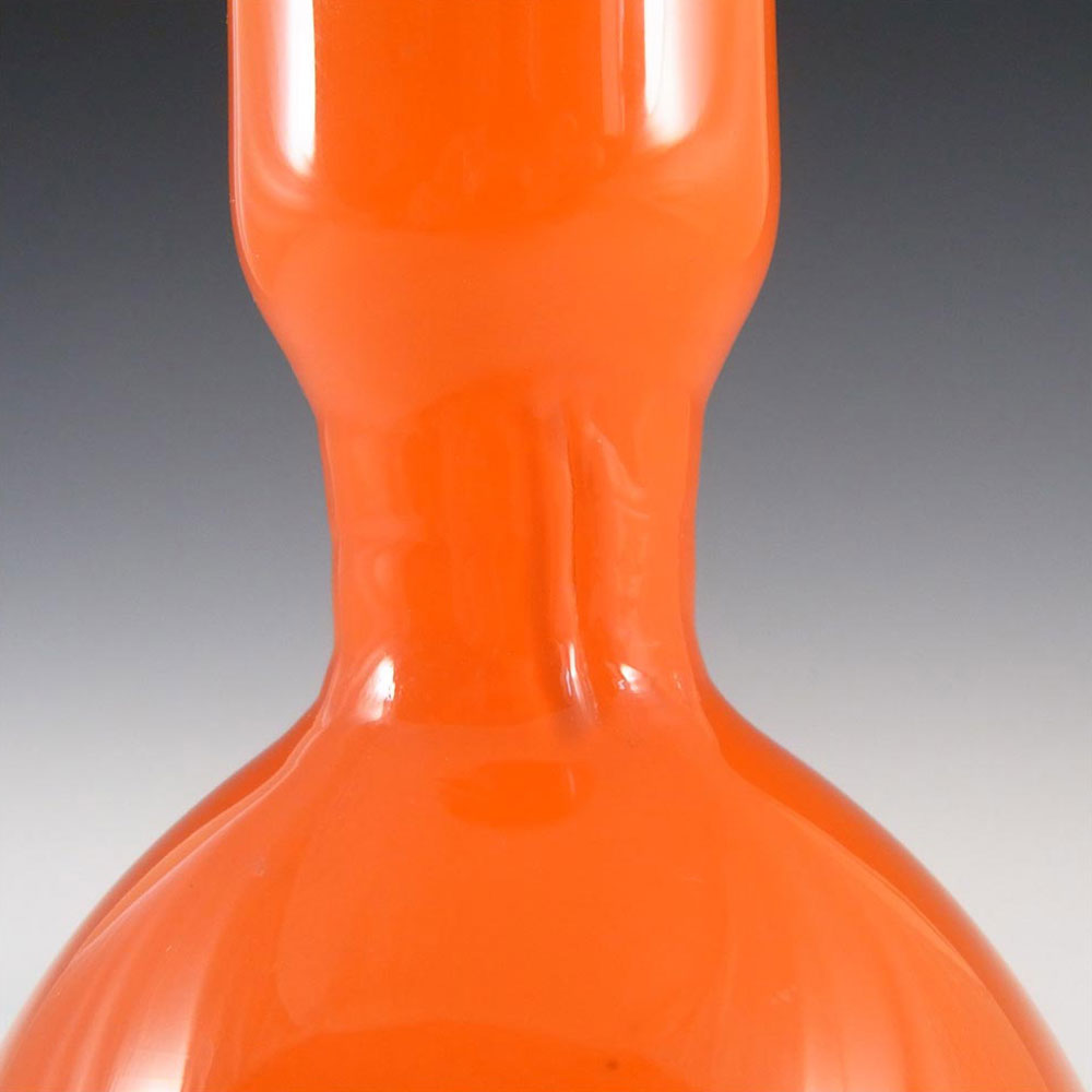 (image for) Elme 1970's Swedish/Scandinavian Orange Cased Glass Vase - Click Image to Close