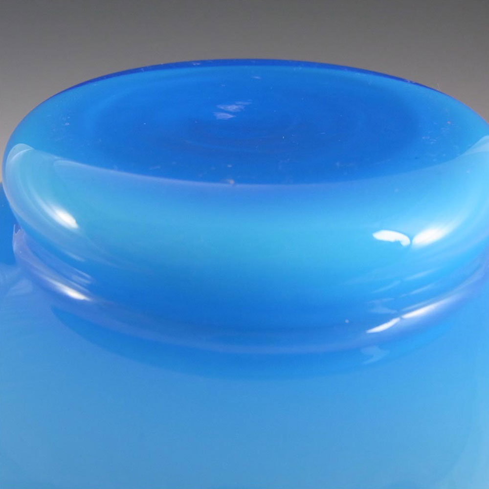 (image for) Empoli Italian Scandinavian Style Blue Glass Vase - Labelled - Click Image to Close