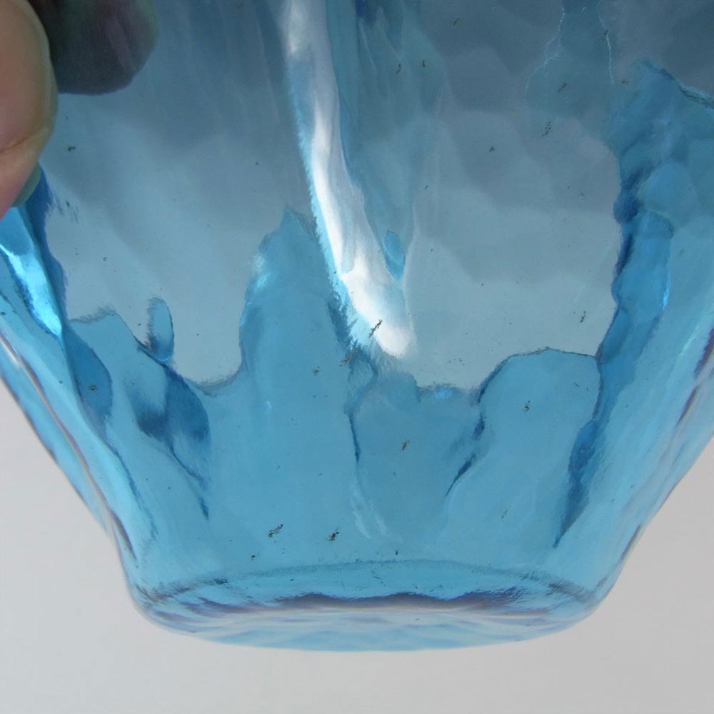 (image for) Chance Brothers Turquoise Glass 'Small Flemish' Handkerchief Vase - Click Image to Close