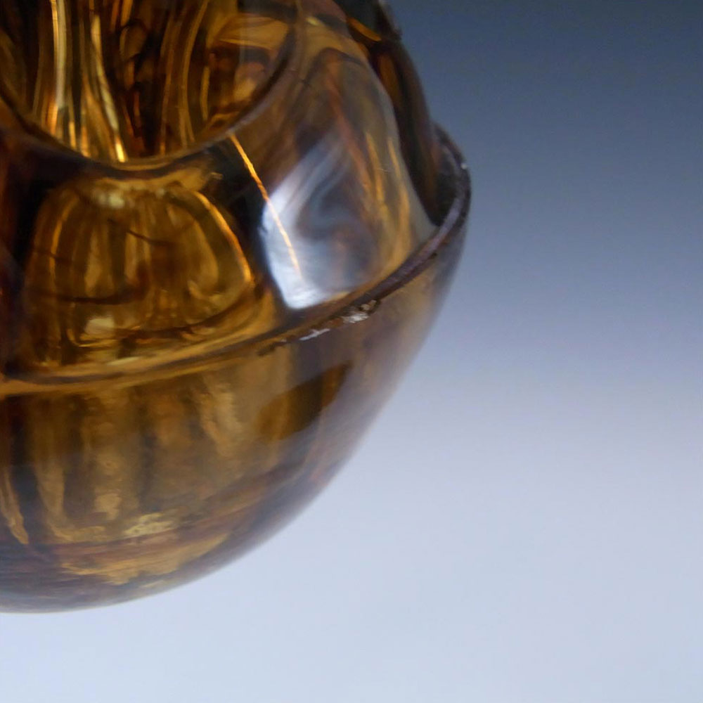 (image for) Davidson #248F British Art Deco Amber Cloud Glass Bowl - Click Image to Close