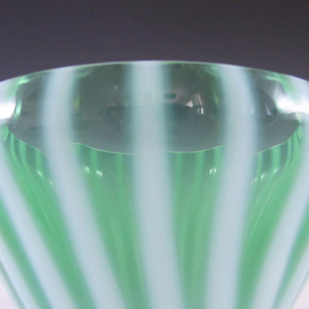 Harrachov Czech Green Opalescent Glass Bowl by Milan Metelak - Click Image to Close