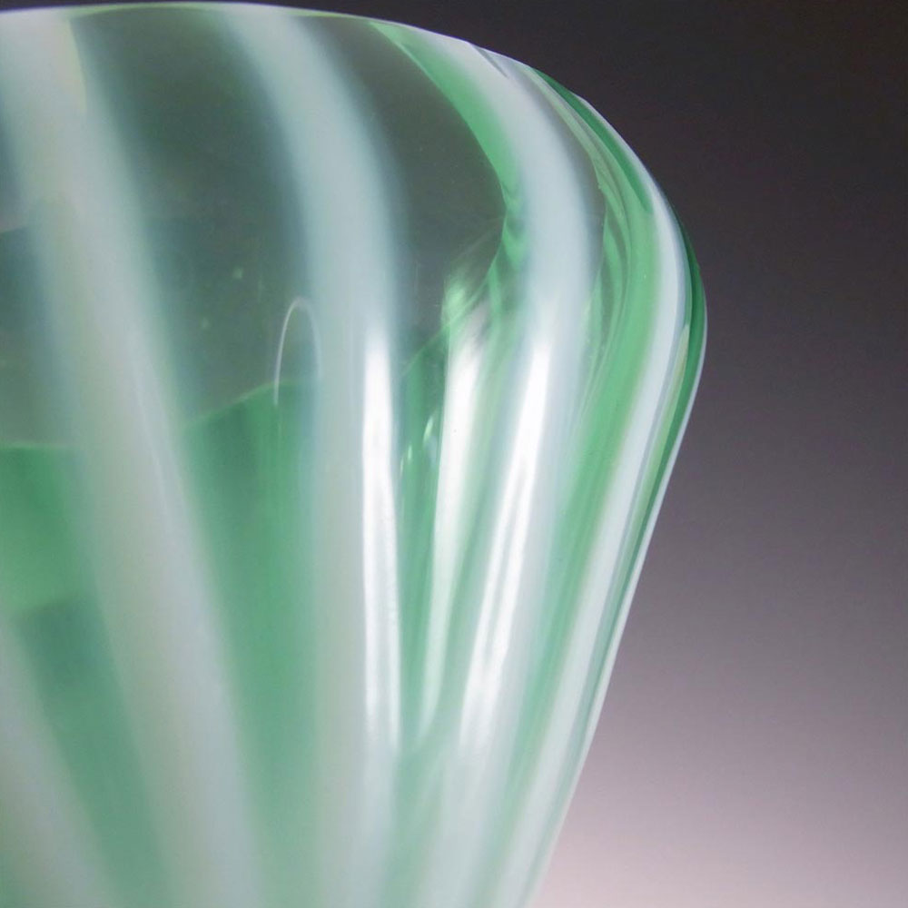 (image for) Harrachov Czech Green Opalescent Glass Bowl by Milan Metelak - Click Image to Close