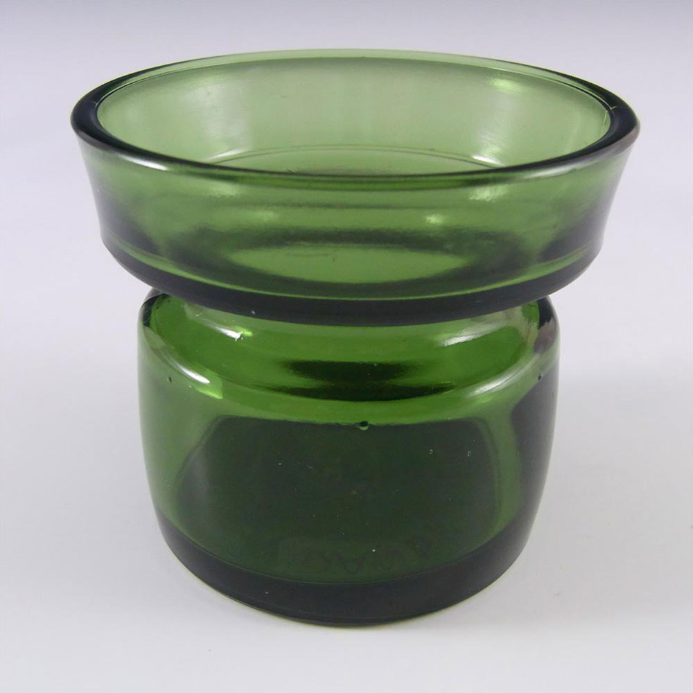(image for) Dansk Pair of Scandinavian Green Glass Candle Holders - Marked - Click Image to Close