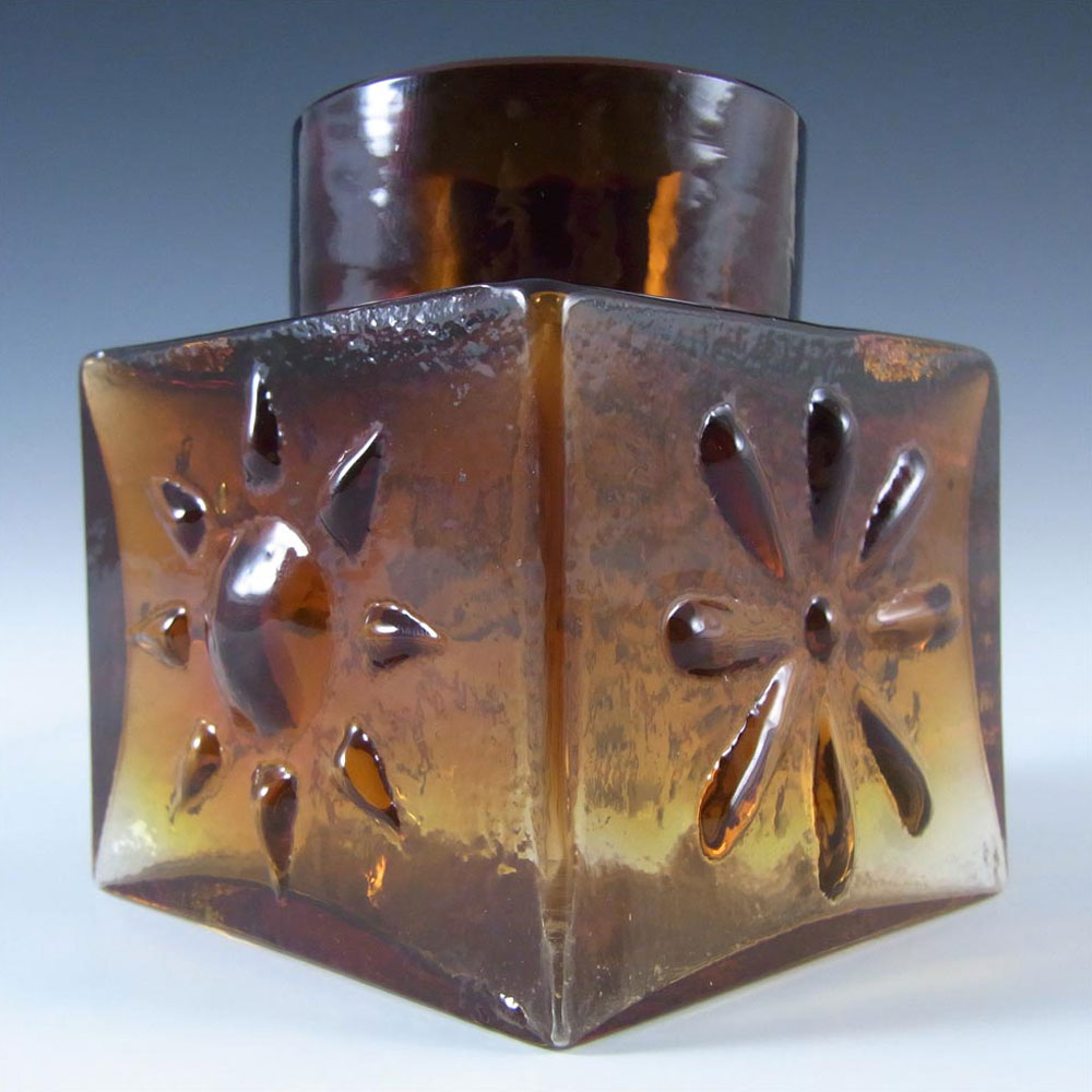(image for) Dartington #FT2 Frank Thrower Flame Red/Amber Glass Vase - Click Image to Close