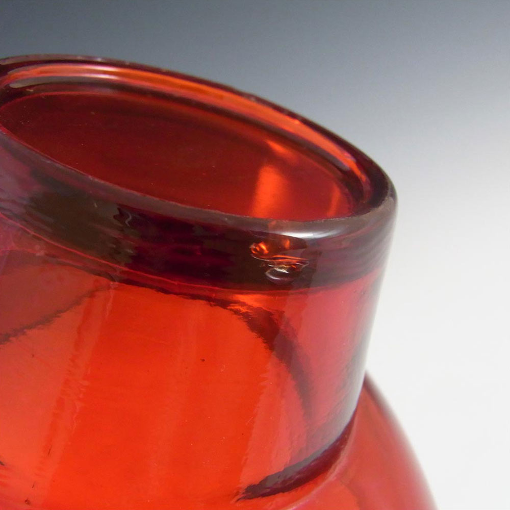 (image for) Davidson British Red Glass Posy Bowl - Labelled - Click Image to Close