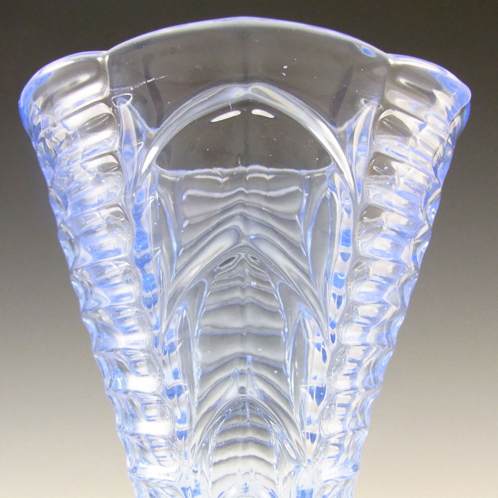(image for) Rosice #1948 Czech Art Deco Blue Glass Rocket Vase - Click Image to Close