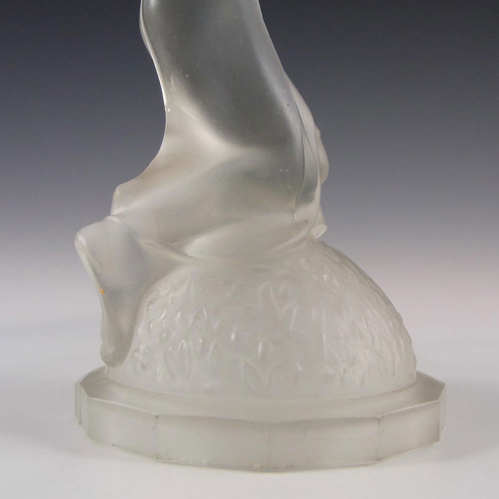 (image for) Art Deco 1930's Frosted Glass Lady / Maiden Candlestick - Click Image to Close