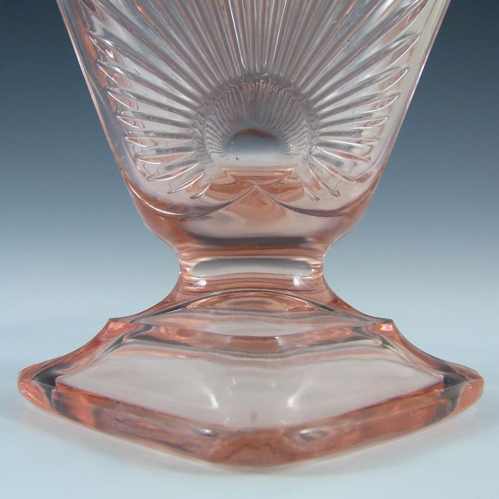(image for) Sindorf 1930's German Art Deco Pink Glass 'Isar' Vase - Click Image to Close