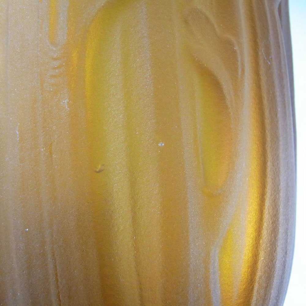 Jobling #11800 1930's Amber Art Deco Glass Celery Vase - Click Image to Close