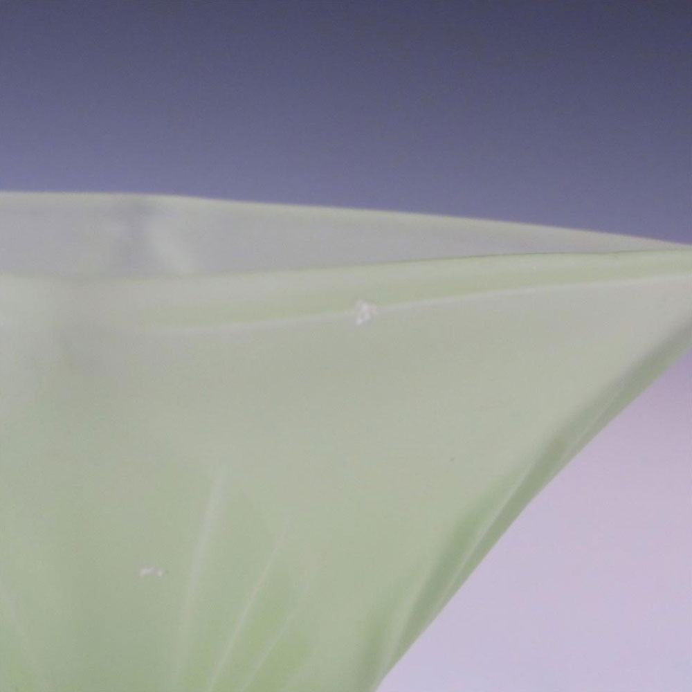 (image for) Bagley #3180 Art Deco Frosted Green Glass 'Spinette' Vase - Click Image to Close