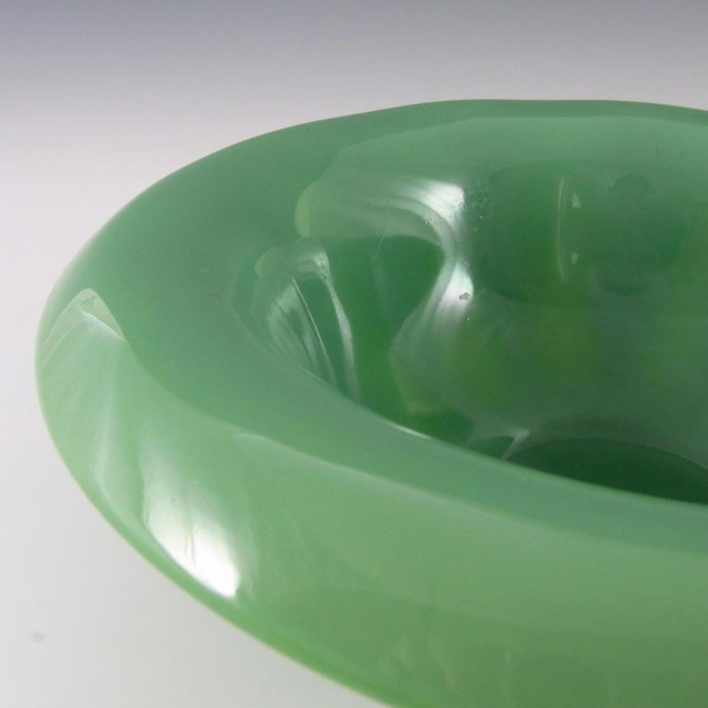 Davidson Art Deco Jade Green Glass Bowl #S/696D - Click Image to Close