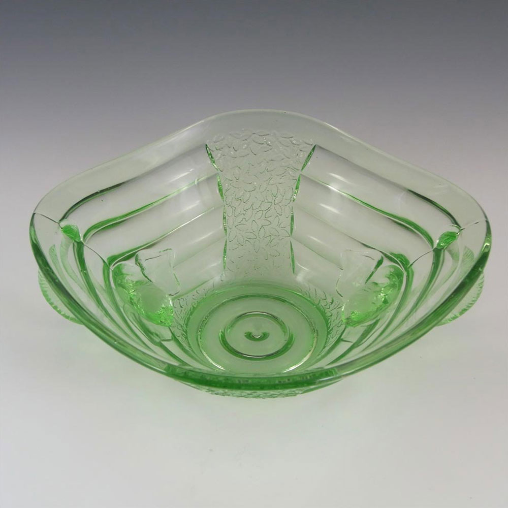 (image for) Sowerby #2614 Art Deco 1930's Green Glass Elephant Bowl - Click Image to Close