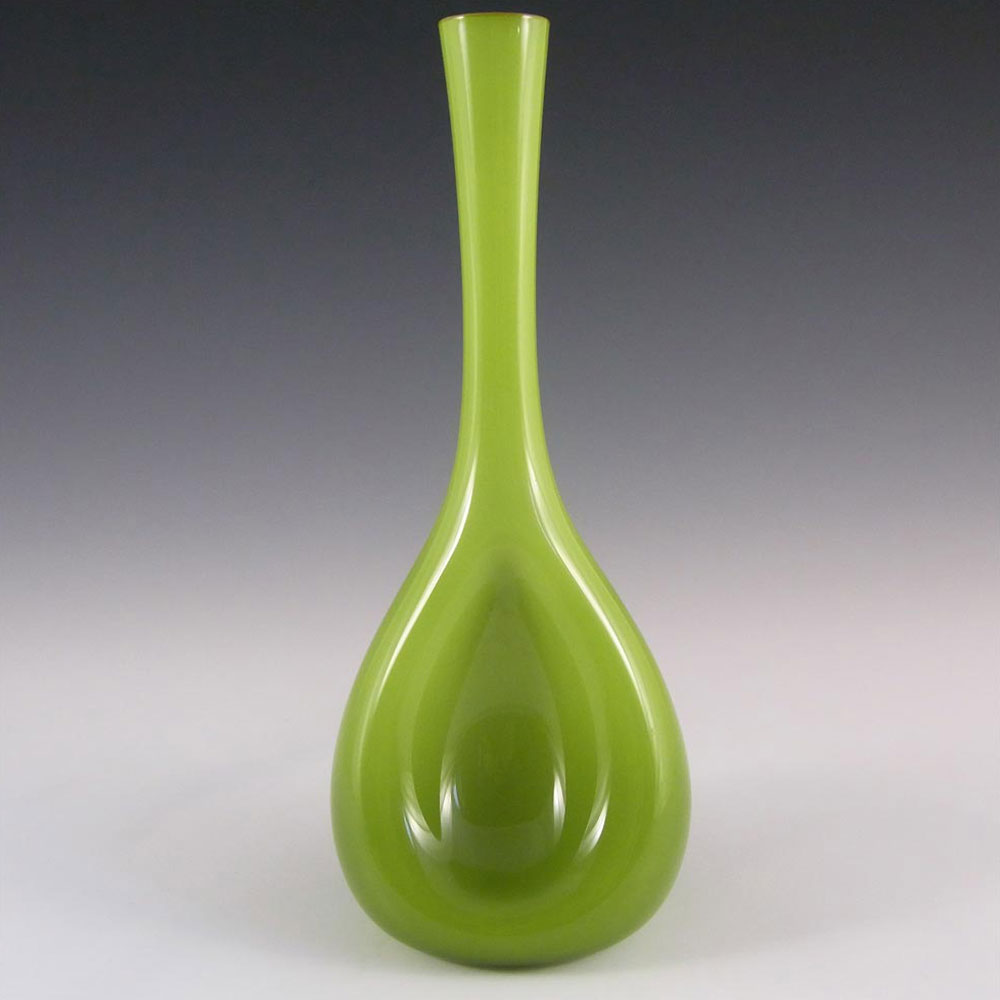 (image for) Elme Scandinavian Green Cased Glass Vase by Gunnar Ander - Click Image to Close