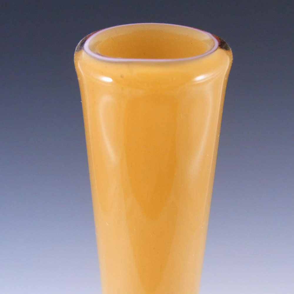 (image for) Huge Empoli Italian Amber Cased Glass Vase - Labelled - Click Image to Close