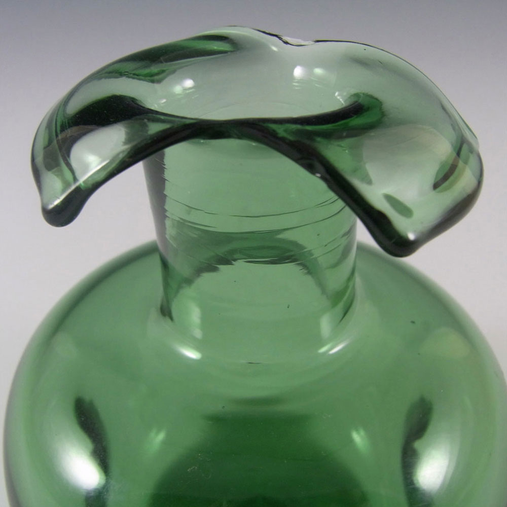 (image for) Empoli Verde 1970's Italian Green Glass Dimpled Vase - Click Image to Close
