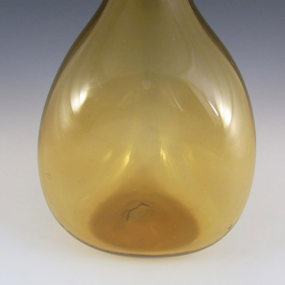 Massive Empoli Italian 1970's Amber Glass Vase - Click Image to Close
