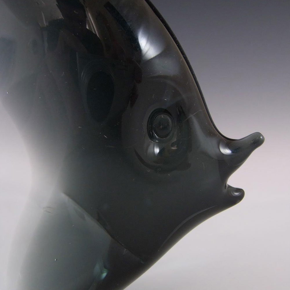 (image for) Franco Bottaro Signed Smoky Murano Glass Fish Sculpture - Click Image to Close