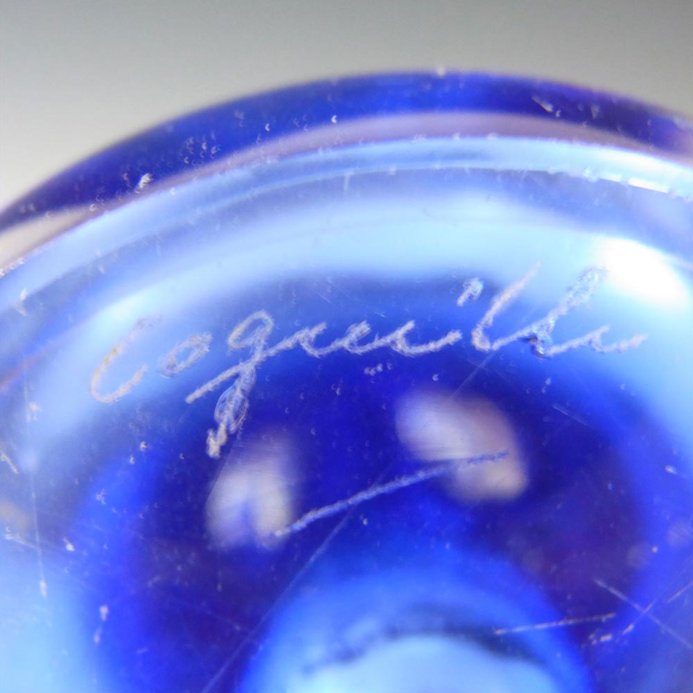 Flygsfors Signed Coquille Glass Bone Vase by Paul Kedelv - Click Image to Close