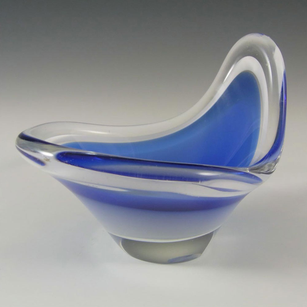 (image for) Flygsfors Coquille Glass Bowl by Paul Kedelv Signed '63 - Click Image to Close