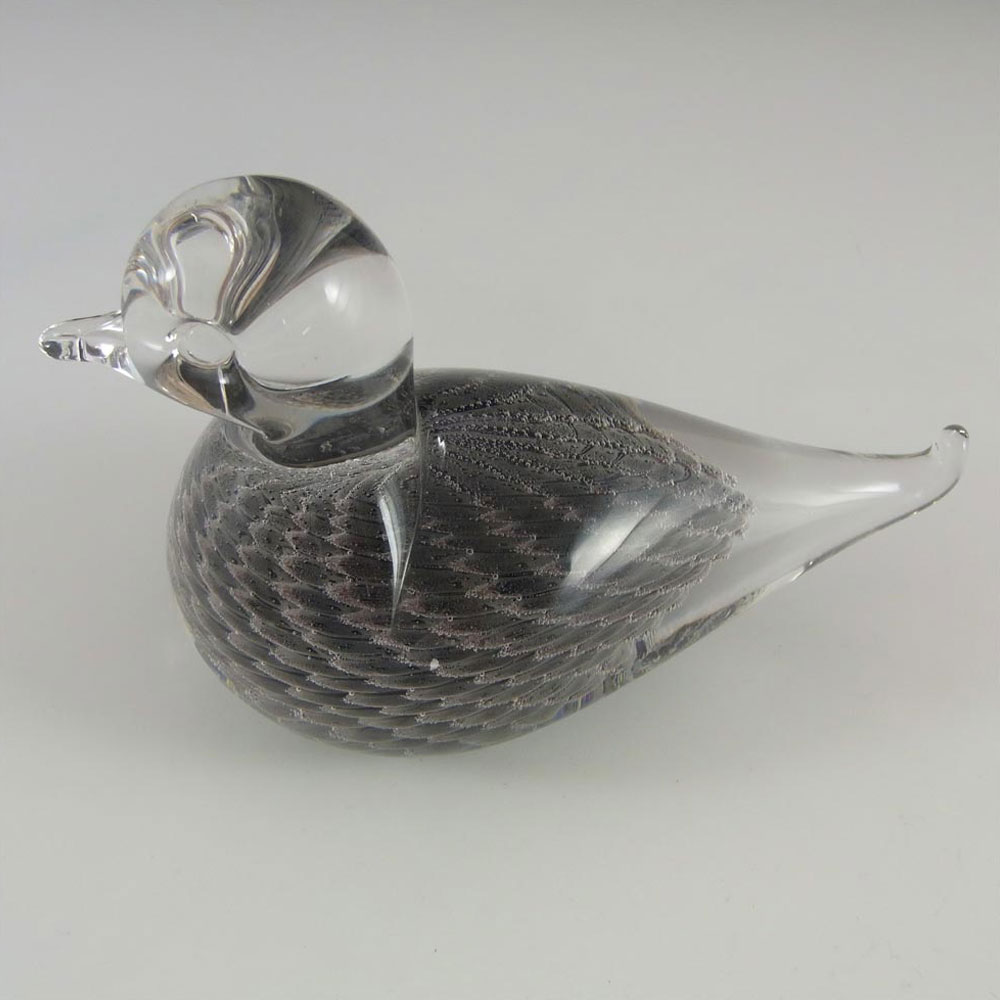 (image for) FM Konstglas/Marcolin Fumato Glass Bird/Duck - Signed - Click Image to Close