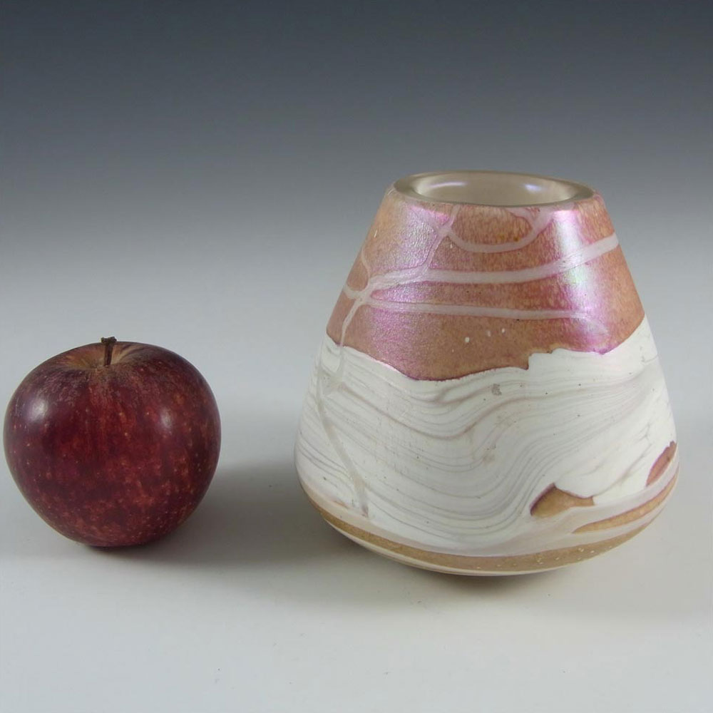 (image for) Gozo Maltese Pink + White Glass 'Sunshine' Vase - Click Image to Close