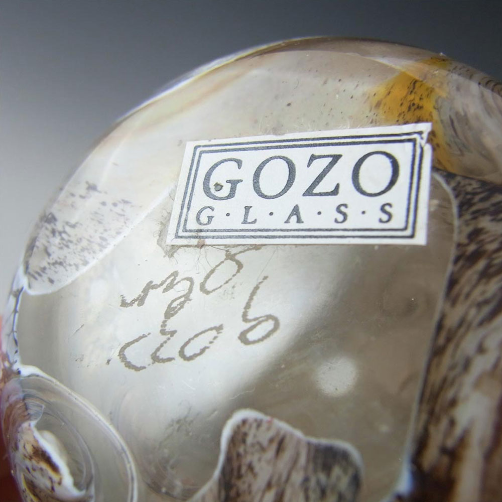 (image for) Gozo Maltese Glass 'Stone' Perfume/Scent Bottle - Signed - Click Image to Close