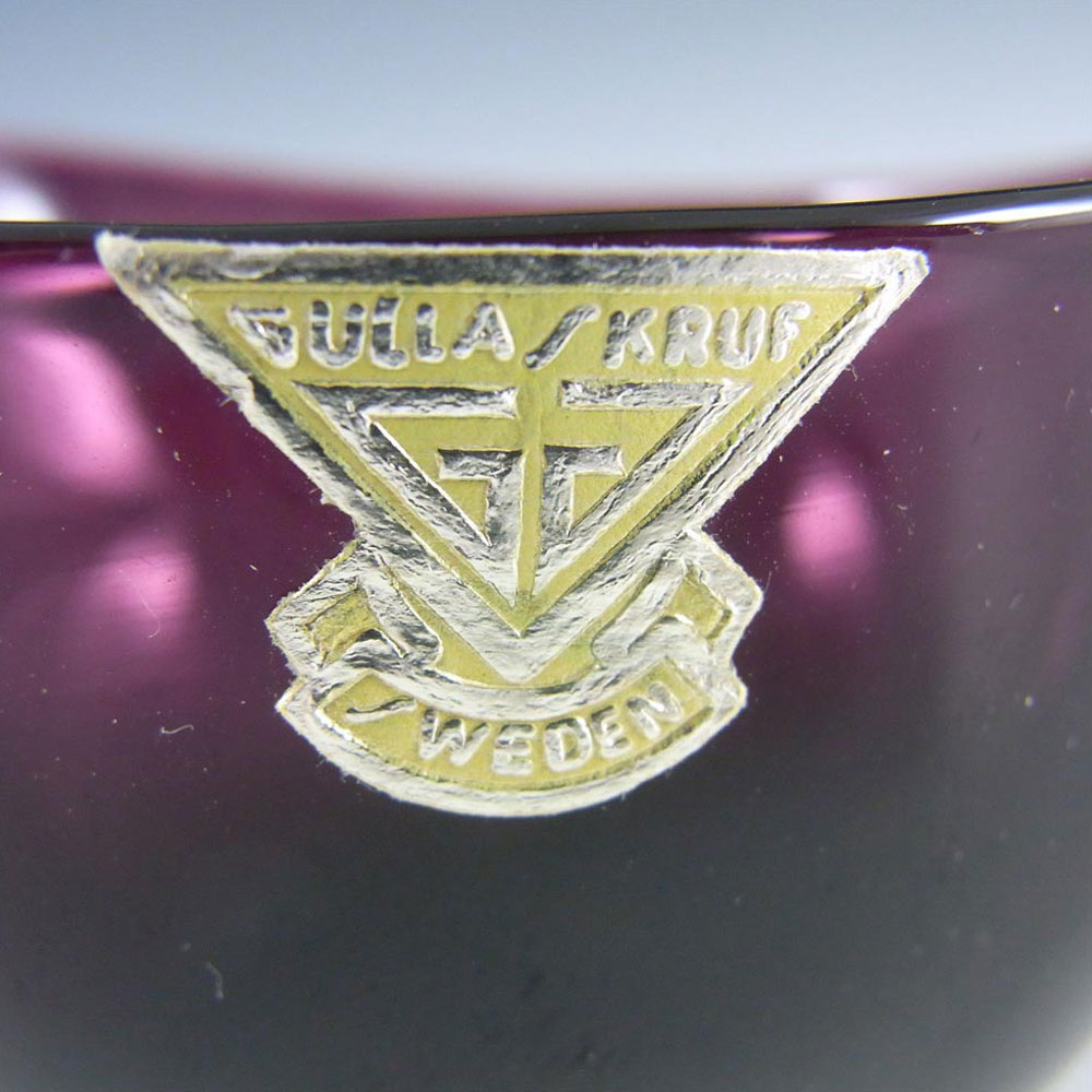 (image for) Gullaskruf Swedish Purple Glass Bowl + Creamer - William Stenberg - Click Image to Close