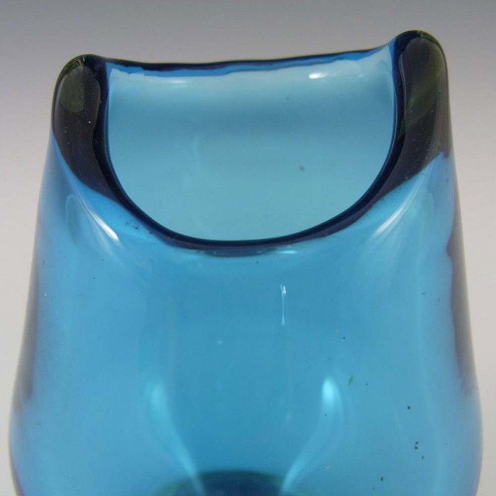(image for) Harrachov Czech Blue Glass Vase by Milan Metelak - Click Image to Close