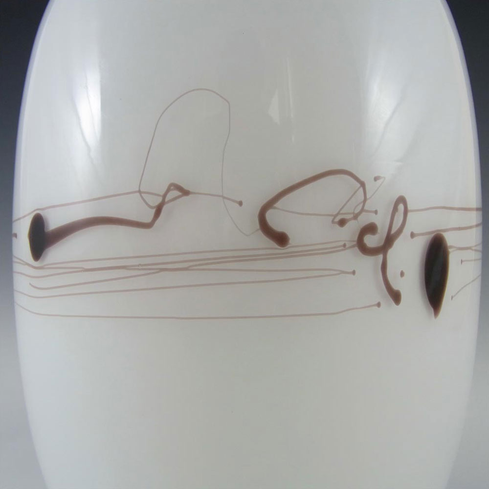 (image for) Holmegaard 'Melody' White Glass Vase by Michael Bang - Click Image to Close
