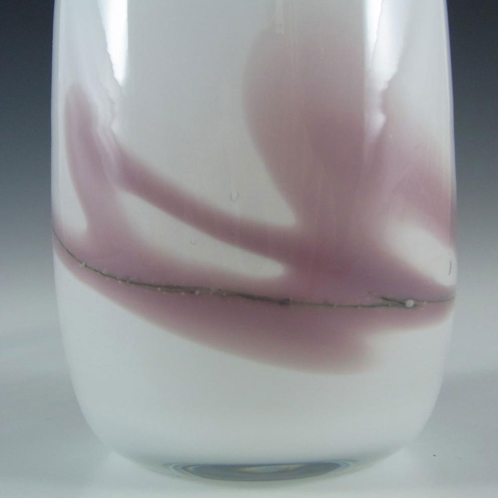 (image for) Holmegaard 'Sakura' White Glass 5.75" Vase by Michael Bang - Click Image to Close