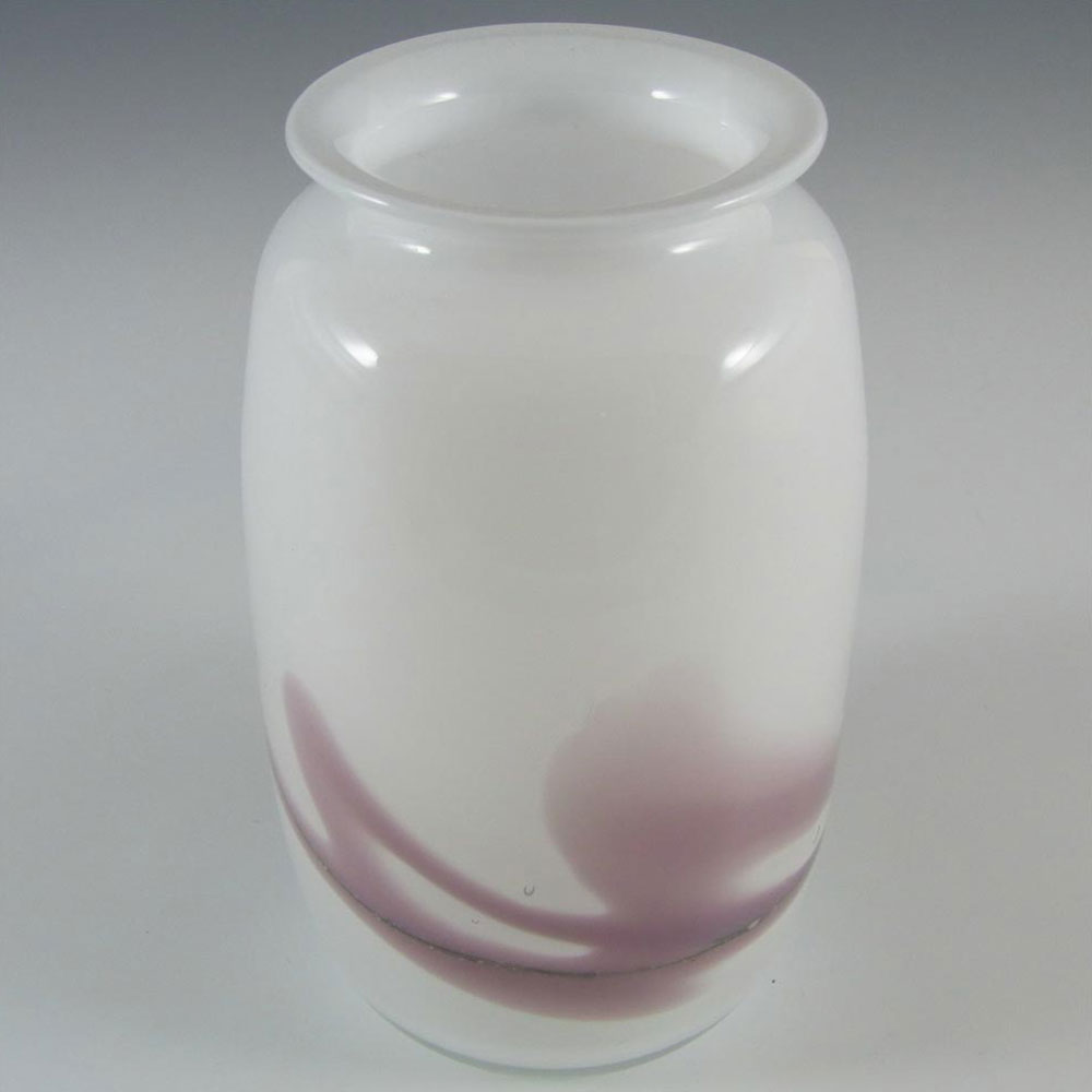 (image for) Holmegaard 'Sakura' White Glass 5.75" Vase by Michael Bang - Click Image to Close